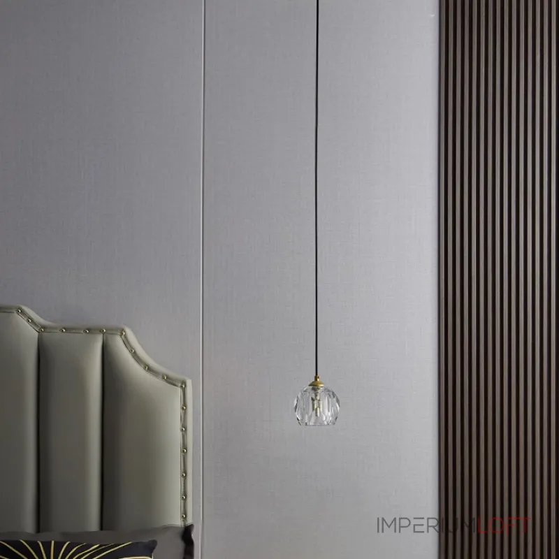 Подвесной светильник Boule De Cristal Single Rod Pendant Brass от ImperiumLoft