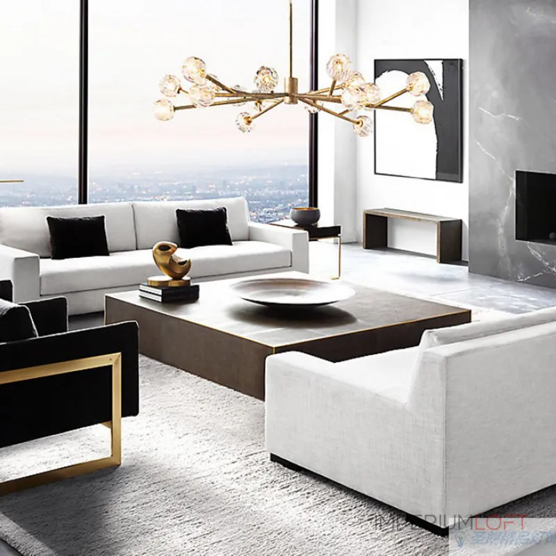 Люстра на штанге Boule De Cristal Round Chandelier 18