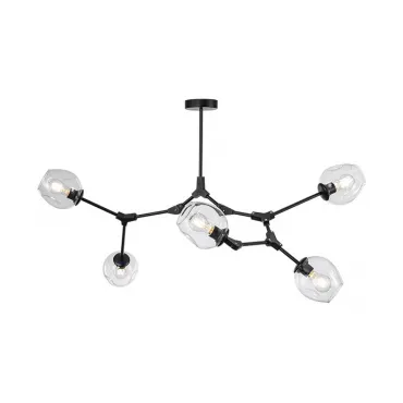 Люстра на штанге Адель Branching Bubble Chandelier L5 Black Transparent