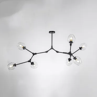 Люстра на штанге Адель Branching Bubble Chandelier L7 Black Transparent