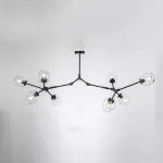 Люстра на штанге Адель Branching Bubble Chandelier L11 Black Amber