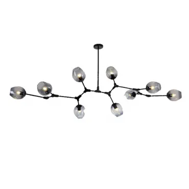 Люстра на штанге Адель Branching Bubble Chandelier L9 Black Transparent