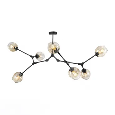 Люстра на штанге Адель Branching Bubble Chandelier L7 Black Amber
