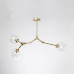 Люстра на штанге Адель Branching Bubble Chandelier L3 Brass Transparent