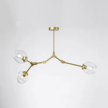 Люстра на штанге Адель Branching Bubble Chandelier L3 Brass Transparent