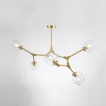 Люстра на штанге Адель Branching Bubble Chandelier L5 Brass Transparent