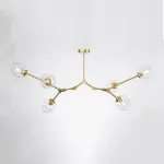 Люстра на штанге Адель Branching Bubble Chandelier L6 Brass Transparent