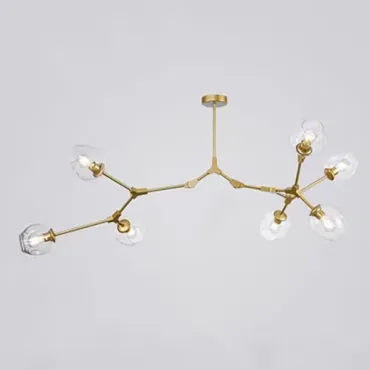Люстра на штанге Адель Branching Bubble Chandelier L7 Brass Transparent