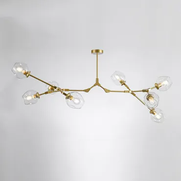 Люстра на штанге Адель Branching Bubble Chandelier L8 Brass Transparent