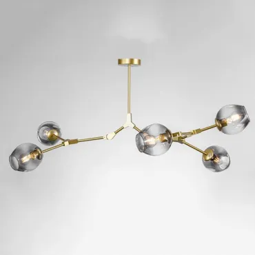 Люстра на штанге Адель Branching Bubble Chandelier L5 Brass Tinted