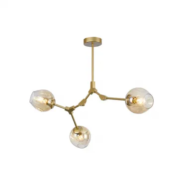 Люстра на штанге Адель Branching Bubble Chandelier L3 Brass Amber