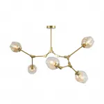 Люстра на штанге Адель Branching Bubble Chandelier L5 Brass Amber