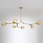Люстра на штанге Адель Branching Bubble Chandelier L6 Brass Amber
