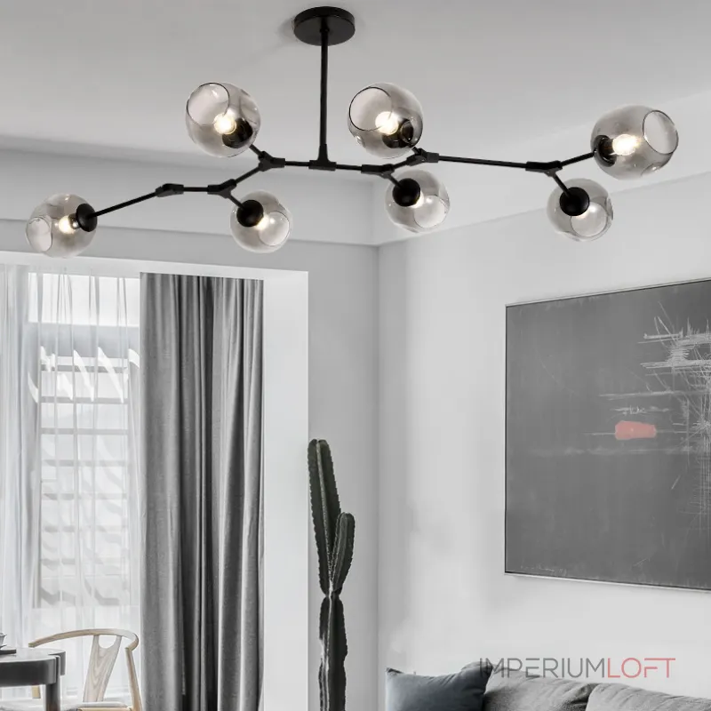 Люстра на штанге Адель Branching Bubble Chandelier L9 Brass Tinted