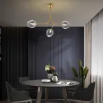 Люстра на штанге Адель Branching Bubble Chandelier L9 Brass Tinted