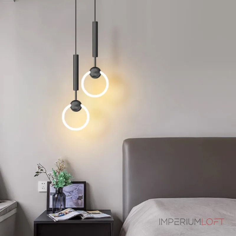 Подвесной светильник FINNUR RING DUO D15 Black от ImperiumLoft