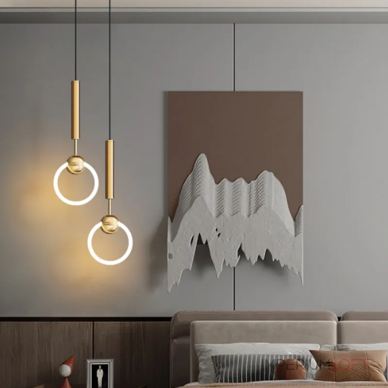 Подвесной светильник FINNUR RING DUO D15 Black от ImperiumLoft