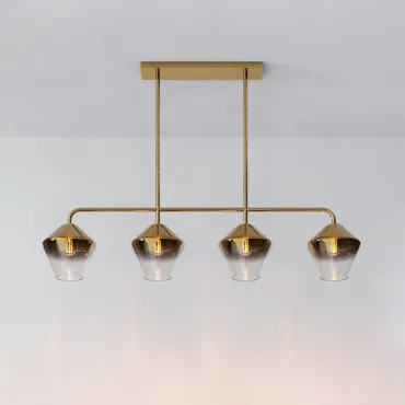 Реечный, рядный светильник CLOVE B Brass Amber