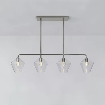 Реечный, рядный светильник CLOVE B Chrome Transparent