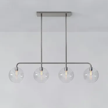 Реечный, рядный светильник CLOVE Chrome Transparent