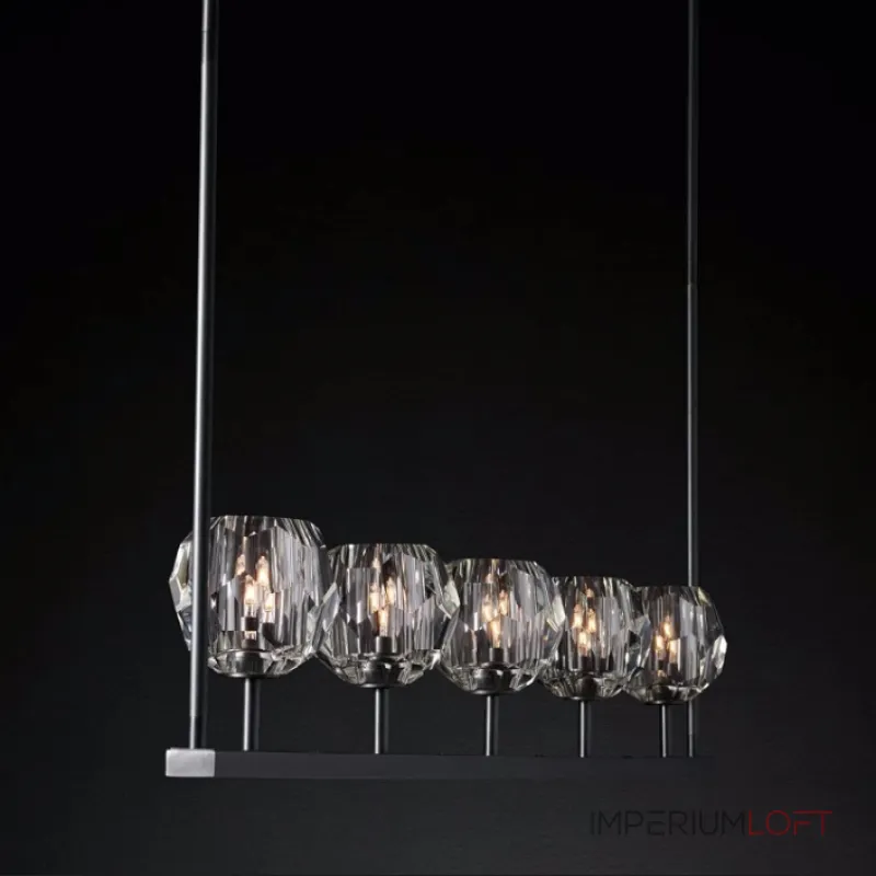 Люстра Boule De Cristal Linear Chandelier 5 Black от ImperiumLoft