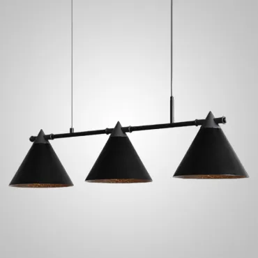 Подвесной реечный светильник CONE 4 Black
