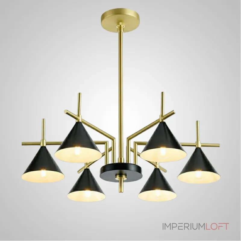 Люстра на штанге CONUS L6 Black от ImperiumLoft Люстра на штанге CONUS L6 Black от ImperiumLoft