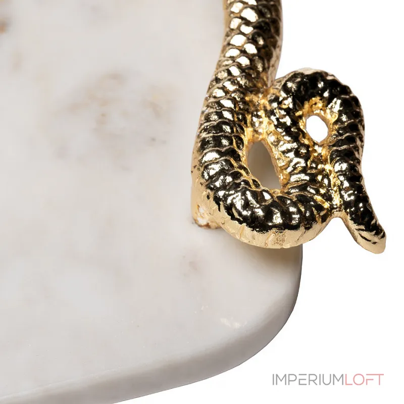 Поднос декоративный мраморный 'Serpente' от ImperiumLoft