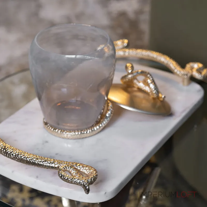 Поднос декоративный мраморный 'Serpente' от ImperiumLoft