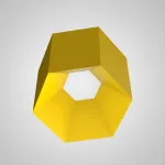Потолочный светильник HEXAGON B H15 Yellow от ImperiumLoft
