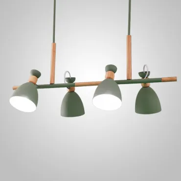 Подвесной реечный светильник TRIF WOOD LONG Green Подвесной реечный светильник TRIF WOOD LONG Green