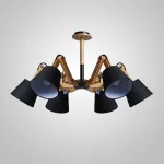 Люстра на штанге MECHANIC L6 Black от ImperiumLoft