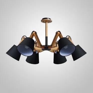 Люстра на штанге MECHANIC L6 Black