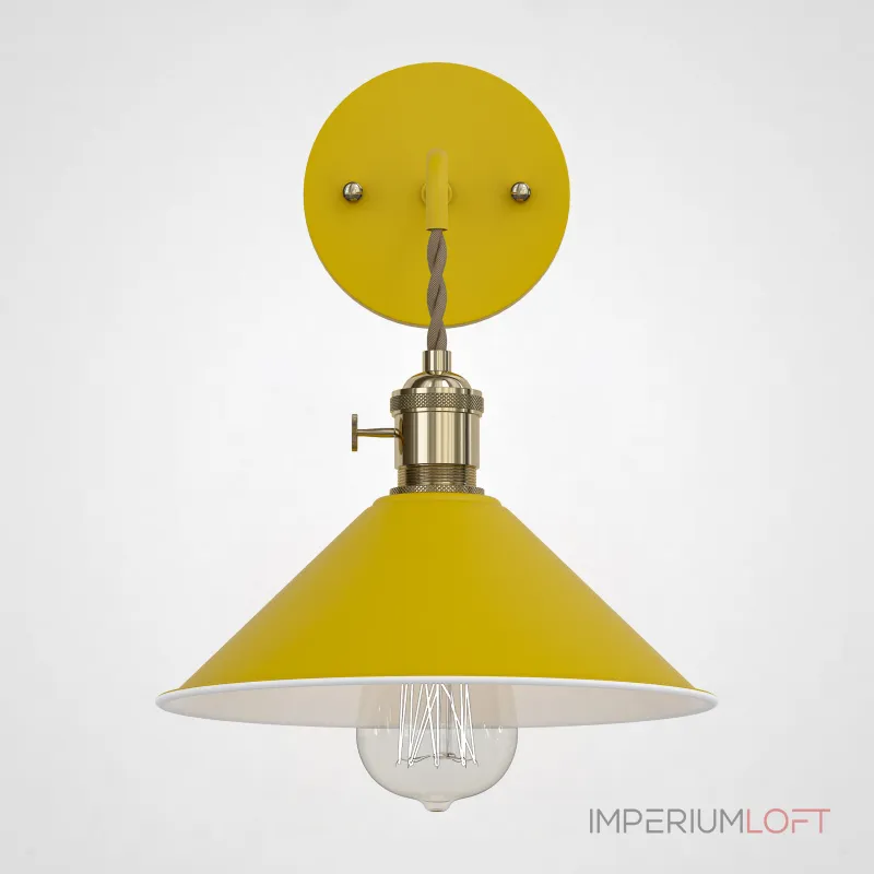 Бра с подвесным плафоном BRAID WALL Yellow от ImperiumLoft