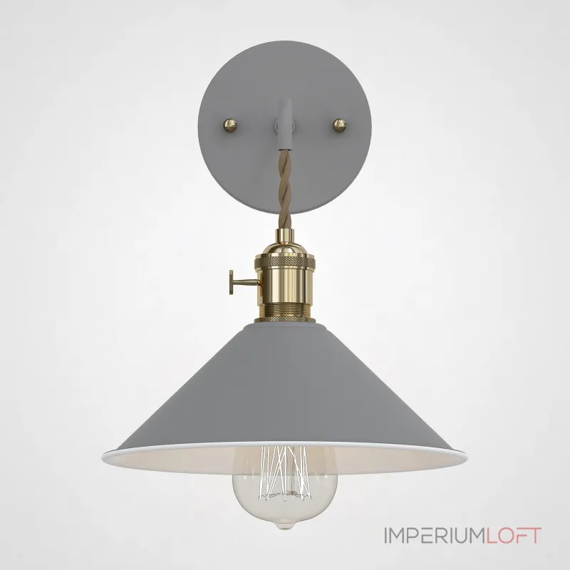 Бра с подвесным плафоном BRAID WALL Gray от ImperiumLoft