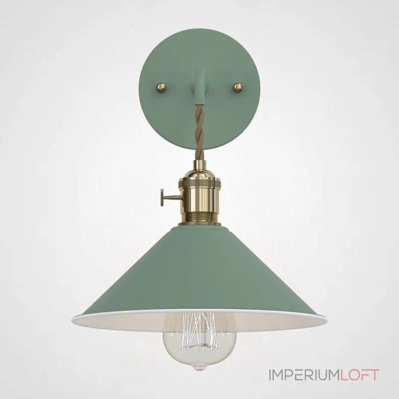 Бра с подвесным плафоном BRAID WALL Green от ImperiumLoft