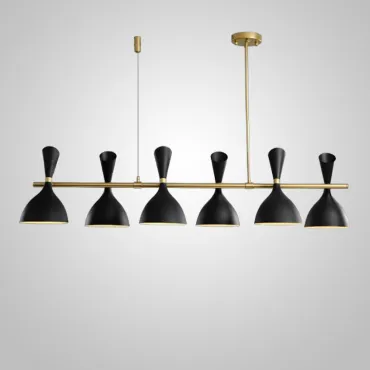 Подвесной реечный светильник TRUMPET LINE L130 Black Подвесной реечный светильник TRUMPET LINE L130 Black