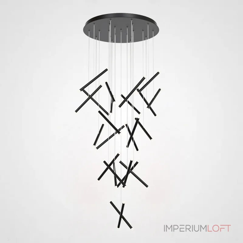 Подвесная люстра Dutti D0068 LED Chandelier Modern 28 Black Подвесная люстра Dutti D0068 LED Chandelier Modern 28 Black