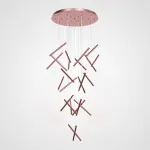 Подвесная люстра Dutti D0068 LED Chandelier Modern 28 Rose Gold