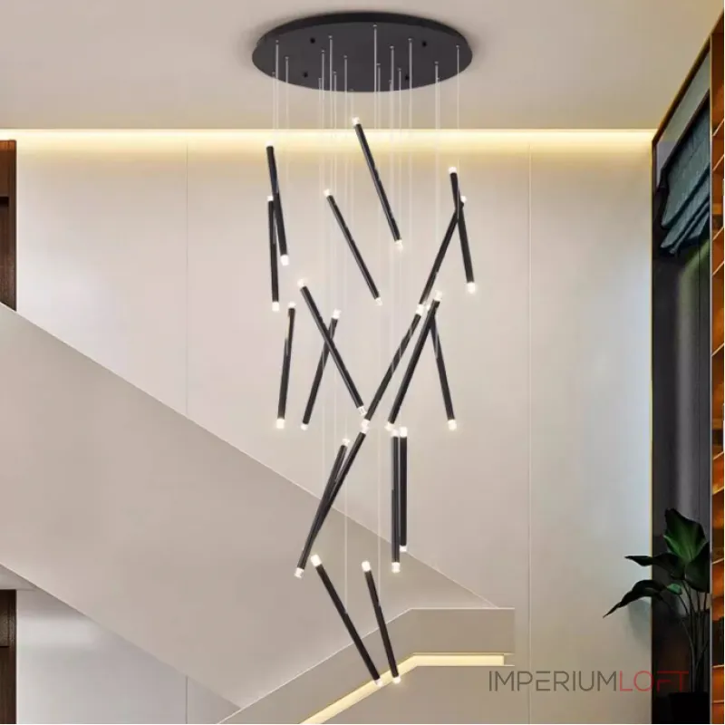 Подвесная люстра Dutti D0068 LED Chandelier Modern 28 Black Подвесная люстра Dutti D0068 LED Chandelier Modern 28 Black