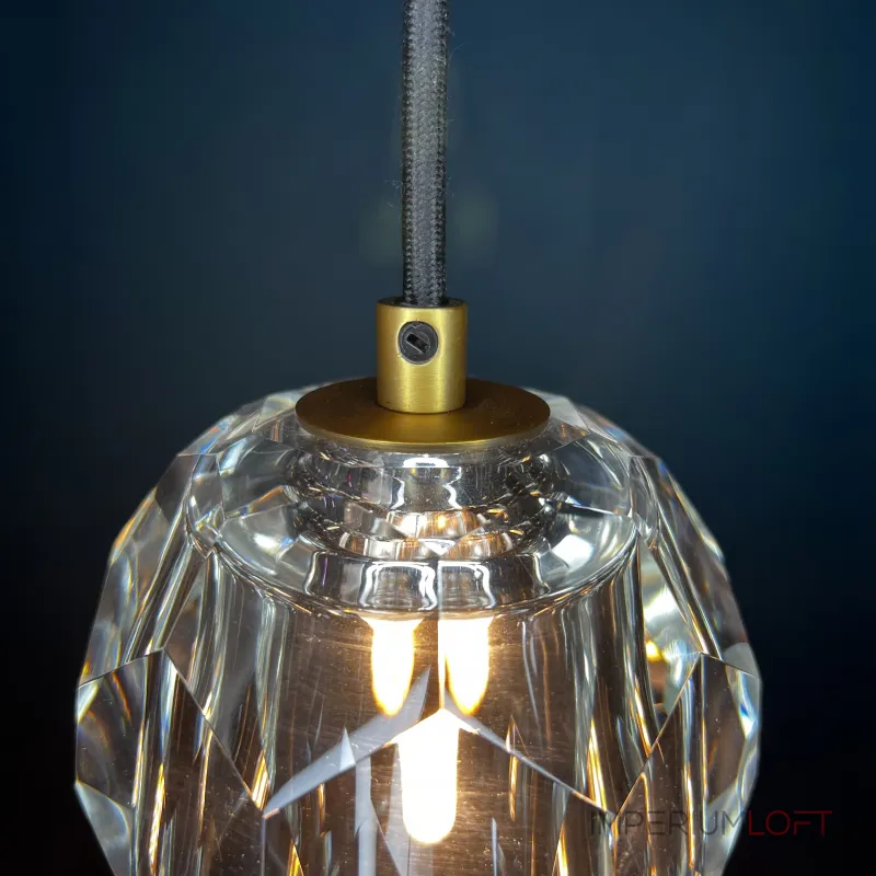 Подвесной светильник Boule De Cristal Single Rod Pendant Brass от ImperiumLoft