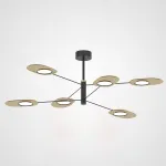 Люстра на штанге INGEL D90 6 lamps Black/Gold от ImperiumLoft