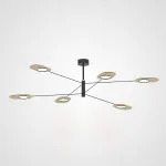 Люстра на штанге INGEL D110 6 lamps Black/Gold от ImperiumLoft