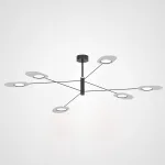 Люстра на штанге INGEL D110 6 lamps Black/White от ImperiumLoft