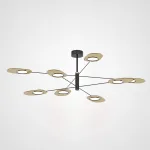 Люстра на штанге INGEL D120 8 lamps Black/Gold от ImperiumLoft