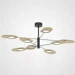 Люстра на штанге INGEL D110 8 lamps Black/Gold от ImperiumLoft