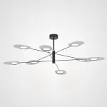 Люстра на штанге INGEL D120 8 lamps Black/White от ImperiumLoft