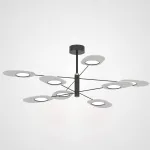 Люстра на штанге INGEL D110 8 lamps Black/White от ImperiumLoft