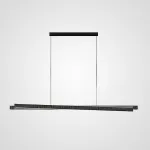 Реечный светильник с прямоугольным плафоном из двух стеклянных ребристых пластин и наклонным LED источником света CHIFFA SKEW L160 BLACK от ImperiumLoft