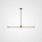 Реечный светодиодный рядный светильник на стойке с вытянутым цилиндрическим корпусом TEOFIL B L100 от ImperiumLoft